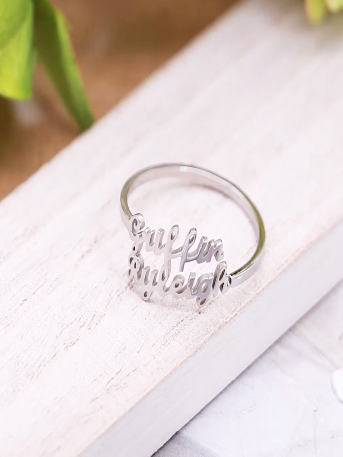 two row name ring