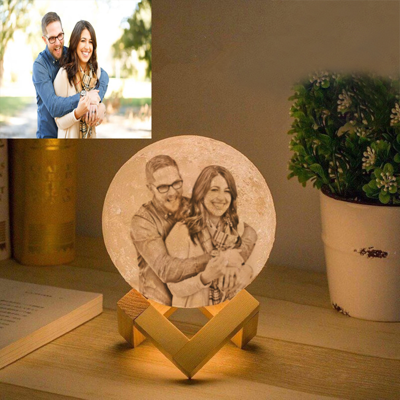 Custom Pet Photo 3d Moon Lamp Personalized Night Light