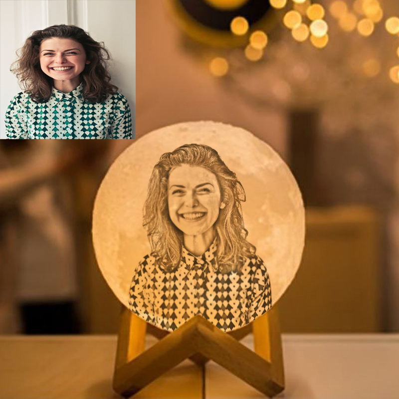 Custom Pet Photo 3d Moon Lamp Personalized Night Light