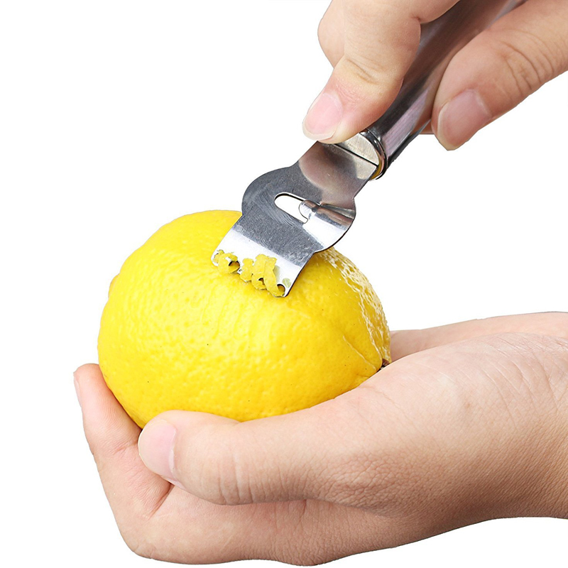 Stainless Steel Lemon Peeler Zester Lime Orange Peeler Citrus Fruit Peeling Grater Fruit Tools Kitchen Gadgets Bar Accessories Kitchen Accessories